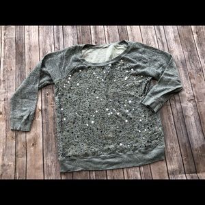 Jcrew sequin sweatshirt
